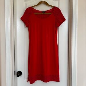 Tommy Bahama Tambour Eyelet Coral Dress Sz Small